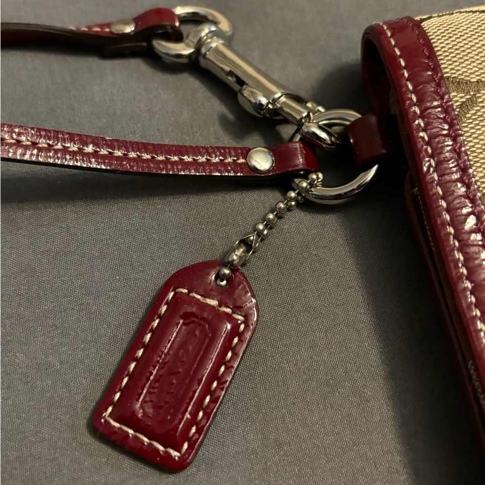 Front Flap Coach Wristlet - Picture 4 of 6